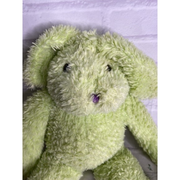 VTG Wacky Bear Factory Plush Green Bunny Stuffed Animal Toy Zipper Back 2000 - Picture 2 of 7